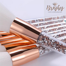 Load image into Gallery viewer, Rose gold super fluffy 8pc makeup brushes set