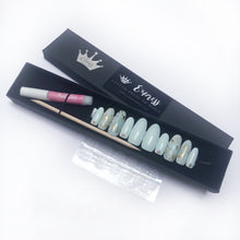 Load image into Gallery viewer, Express Nails - Mint Marble